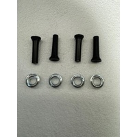 Suits Holden Black Door Lock Knobs with Surrounds Pack of 4 containing 8 Pieces